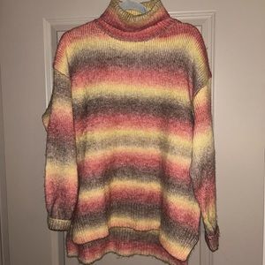 Stripped turtleneck sweater